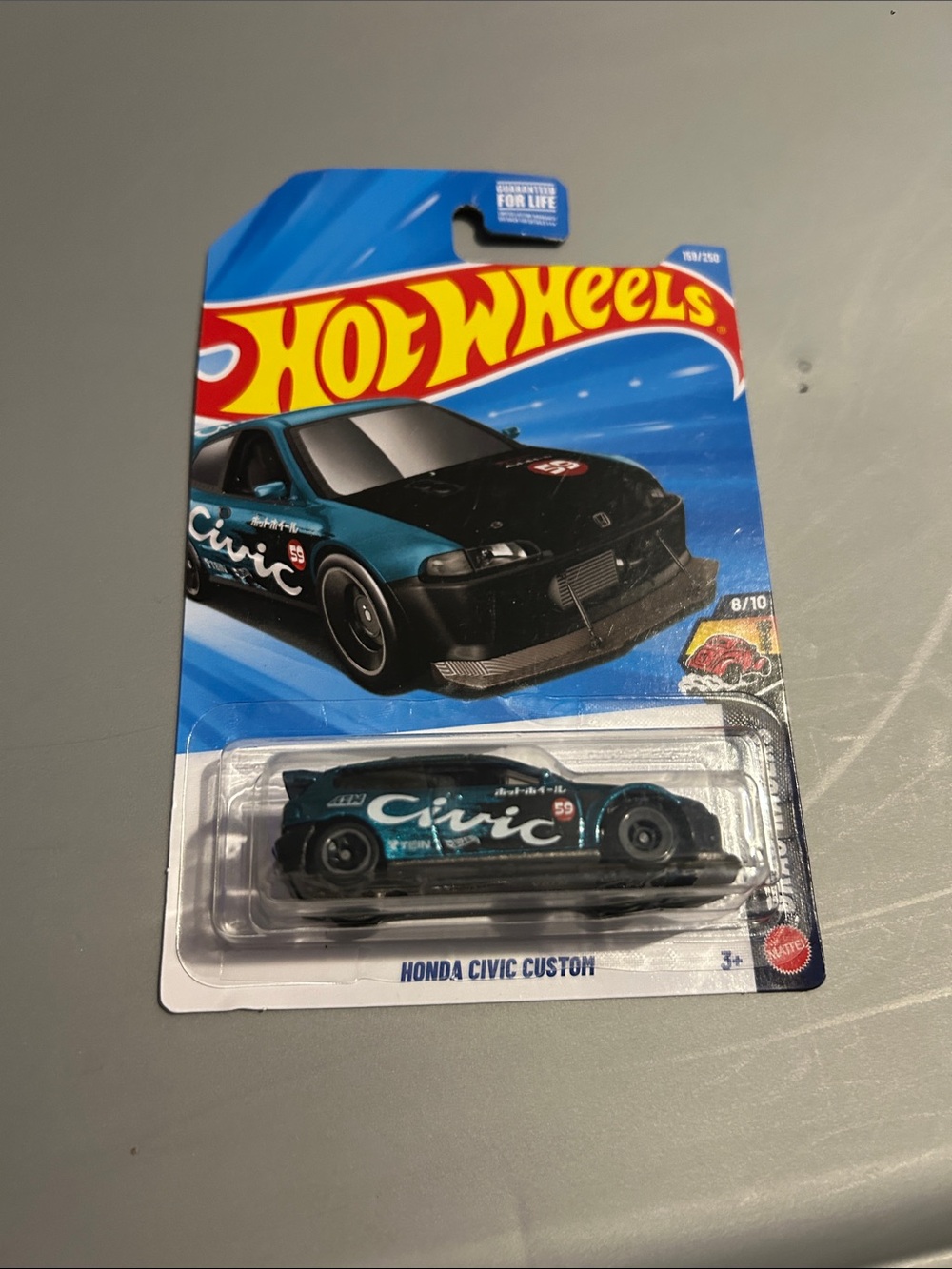Mattel Hot Wheels Honda Civic Custom - Teal and Black